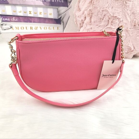 TikTok {Juicy Couture} Pink Rhinestone Shoulder Bag Purse - Picture 4 of 7